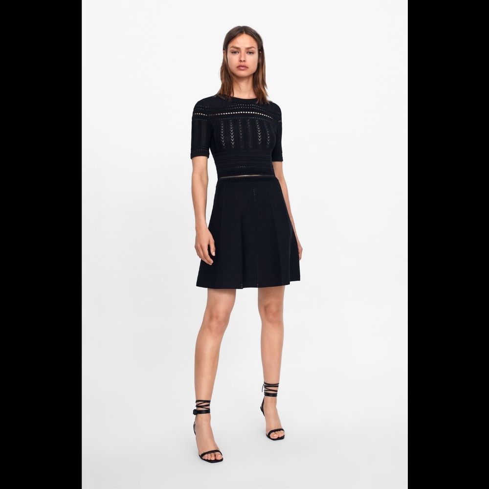 Zara Openwork Knit Dress